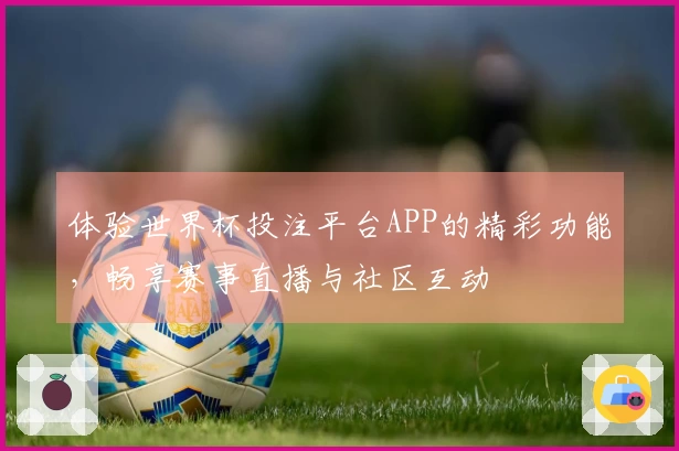 体验世界杯投注平台APP的精彩功能，畅享赛事直播与社区互动