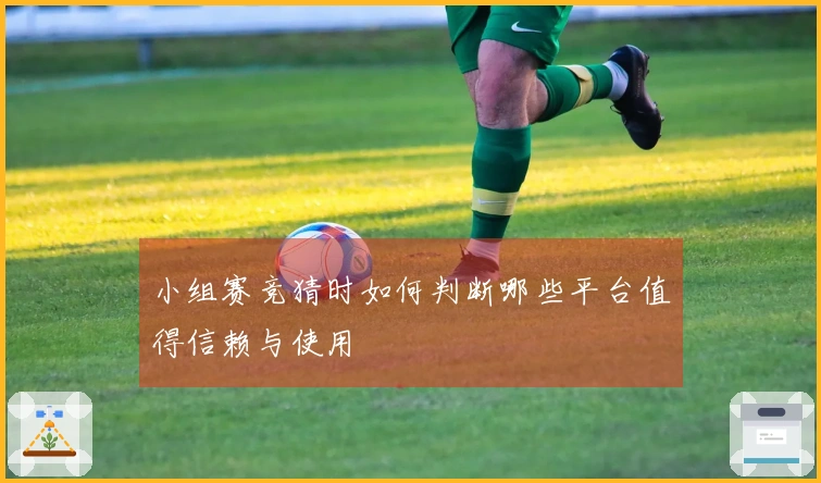 小组赛竞猜时如何判断哪些平台值得信赖与使用